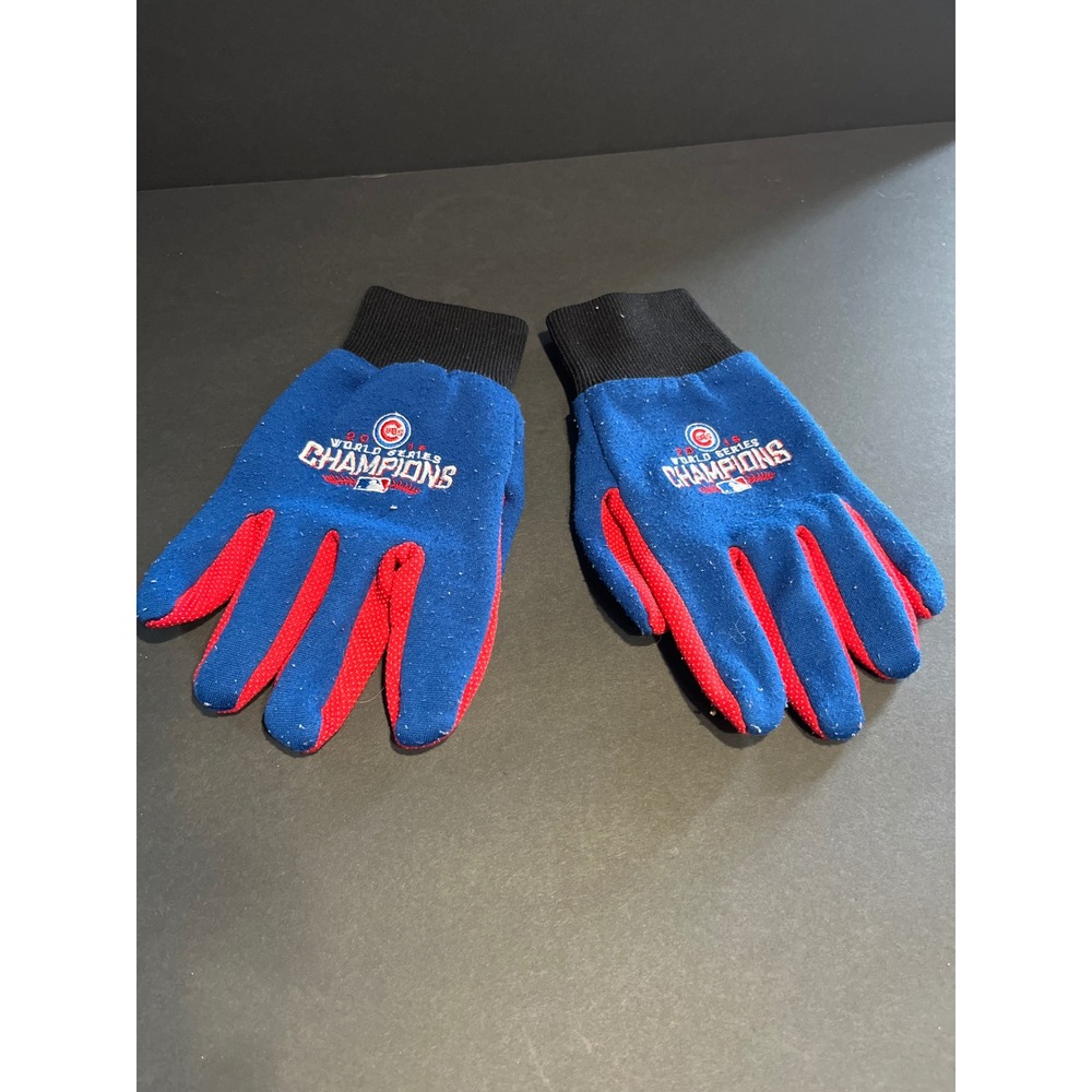 Chicago Cubs 2016 World Series Champions Gloves Blue Red MLB Utility Work Gloves